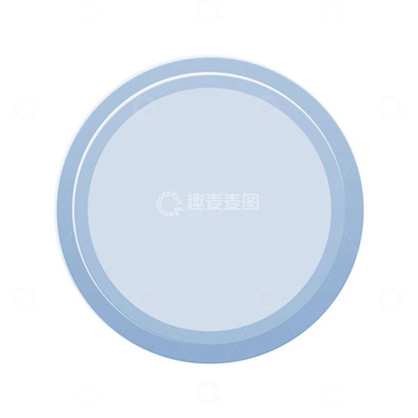 源文件下载【趣麦麦图】蓝色竖立立体圆几何圆盘元素