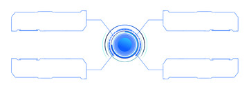 科技边框机械几何图案元素模块控件素材