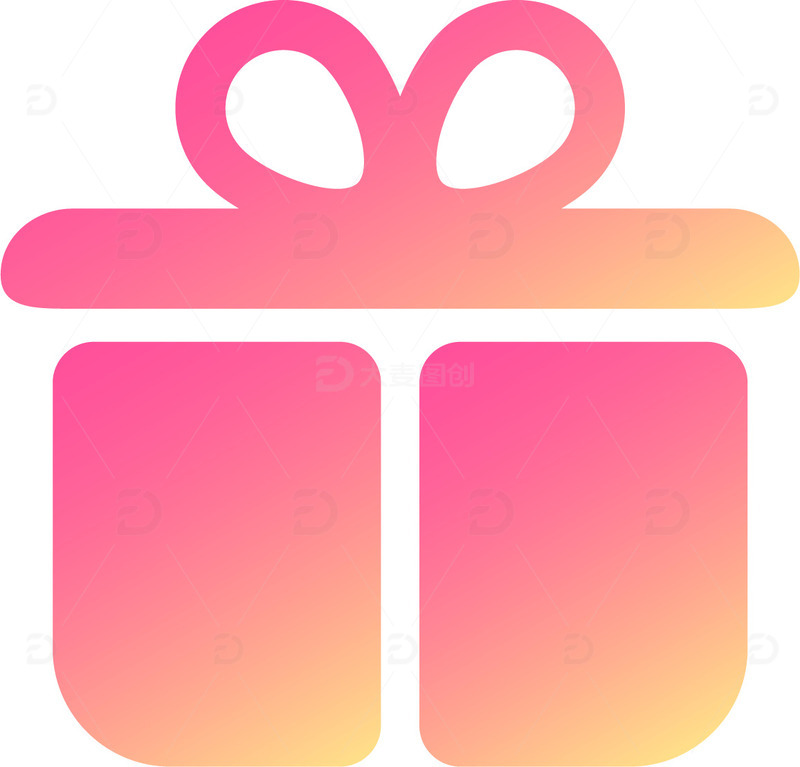 粉色直播礼物矢量图