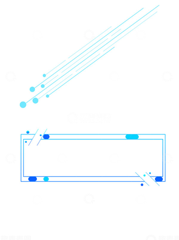 源文件下载【趣麦麦图】蓝绿简约科技元素边框科技装饰