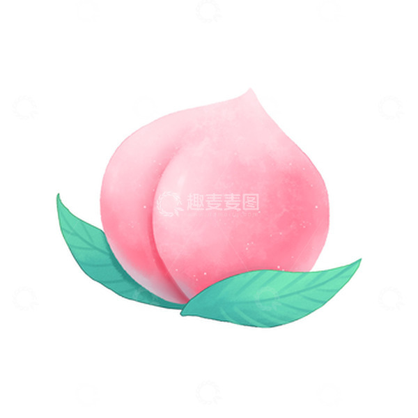 源文件下载【趣麦麦图】桃子手绘水彩绘夏天夏至大暑小暑三伏水果