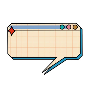 孟菲斯电商新媒体边框气泡