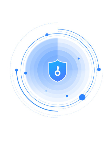 科技互联网网络扫描系统雷达安全图标