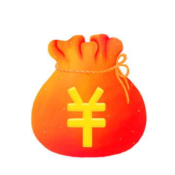 金融理财钱袋子元素