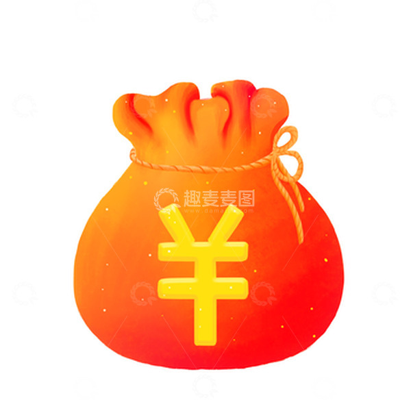 源文件下载【趣麦麦图】金融理财钱袋子元素