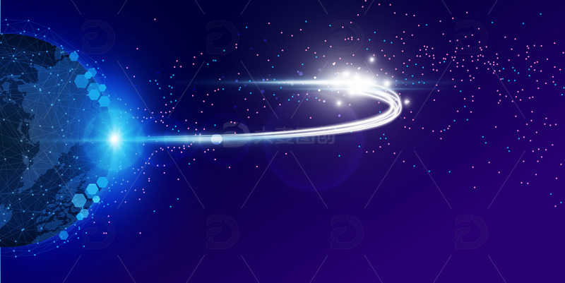 源文件下载【趣麦麦图】蓝色科技风背景