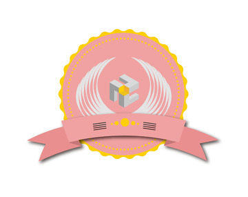 中秋月饼形状徽章标签万字符号logo