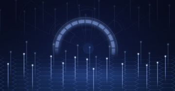 蓝色科技感光感腾飞线条光效商务背景