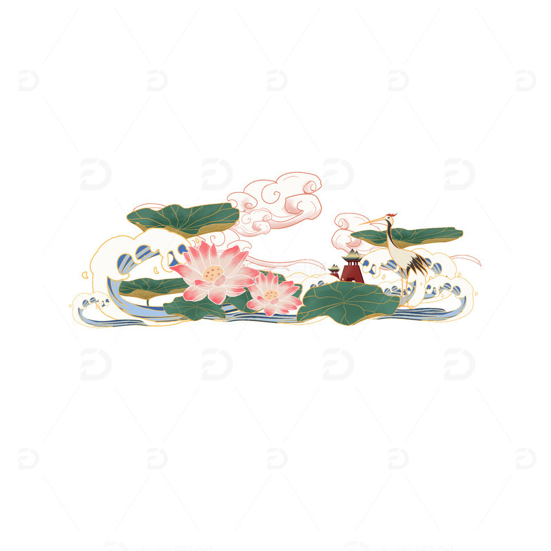 源文件下载【趣麦麦图】卡通手绘国潮风免扣元素