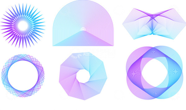 源文件下载【趣麦麦图】渐变科技感悬浮背景元素