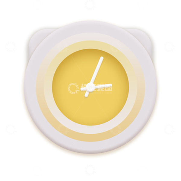 源文件下载【趣麦麦图】黄色可爱卡通手绘闹钟