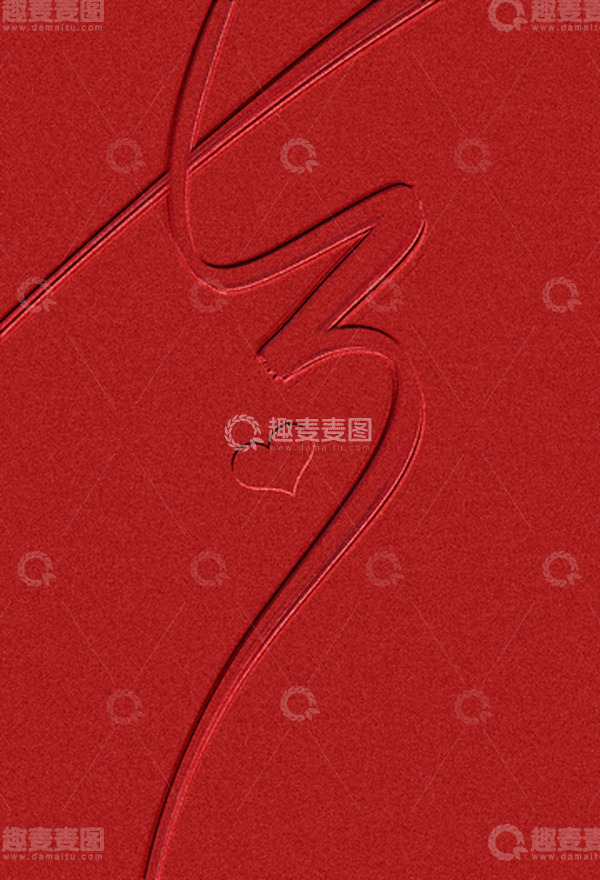 源文件下载【趣麦麦图】红色七夕节海报背景图