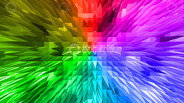 源文件下载【趣麦麦图】七彩椎体 立方体 角度渐变 玄幻科技背景