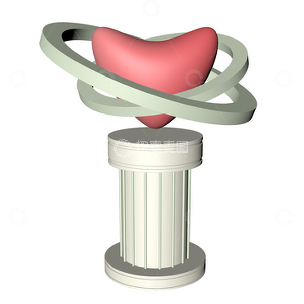 源文件下载【趣麦麦图】浅色七夕节日C4D爱心3D立体装饰元素