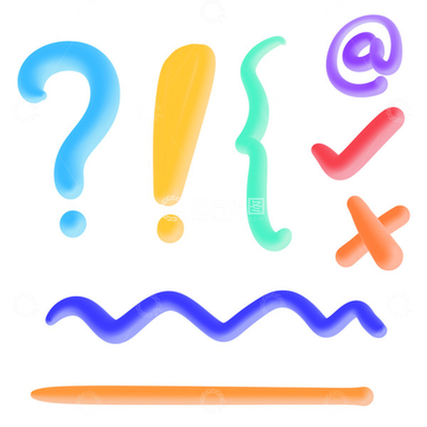 源文件下载【趣麦麦图】-可爱手绘涂鸦符号小元素套图