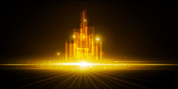 金色光源建筑科技风背景