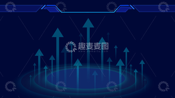 源文件下载【趣麦麦图】科技空间上升背景