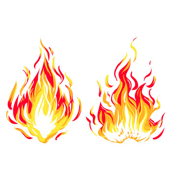 火焰火苗火团火花火手绘火元素
