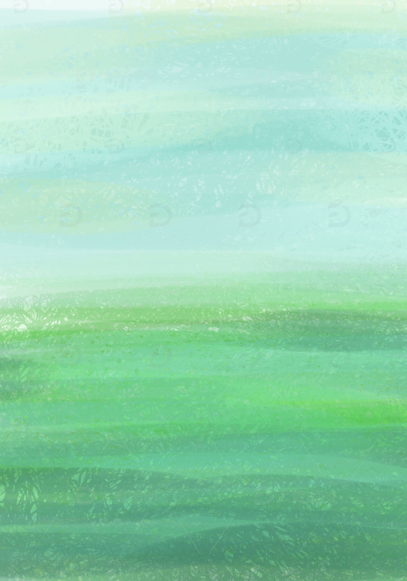 源文件下载【趣麦麦图】绿色小清新夏天天空草地郊游手绘图