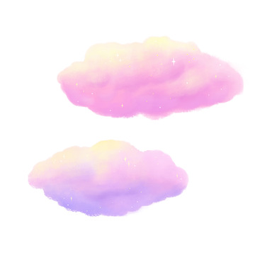 甜蜜梦幻云朵七夕元素