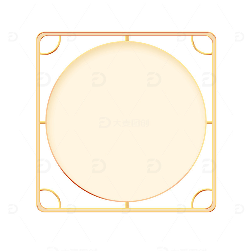 国潮边框复古中国风窗子元素