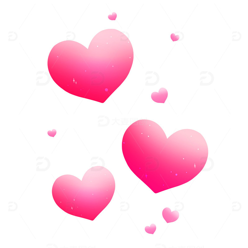 氛围感爱心七夕元素