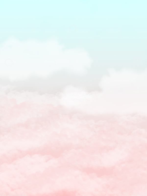 源文件下载【趣麦麦图】手绘七夕粉蓝色云朵层渐变唯美天空清新背景