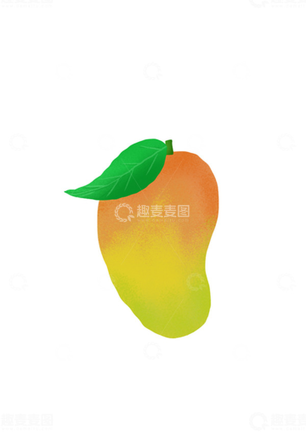 源文件下载【趣麦麦图】绿色芒果不成熟水果
