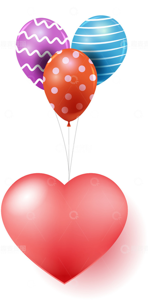 源文件下载【趣麦麦图】七夕爱心告白气球场景元素