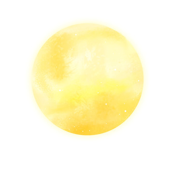 金黄的月亮七夕节日元素