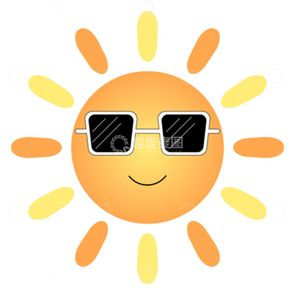 源文件下载【趣麦麦图】矢量帅气可爱的卡通太阳