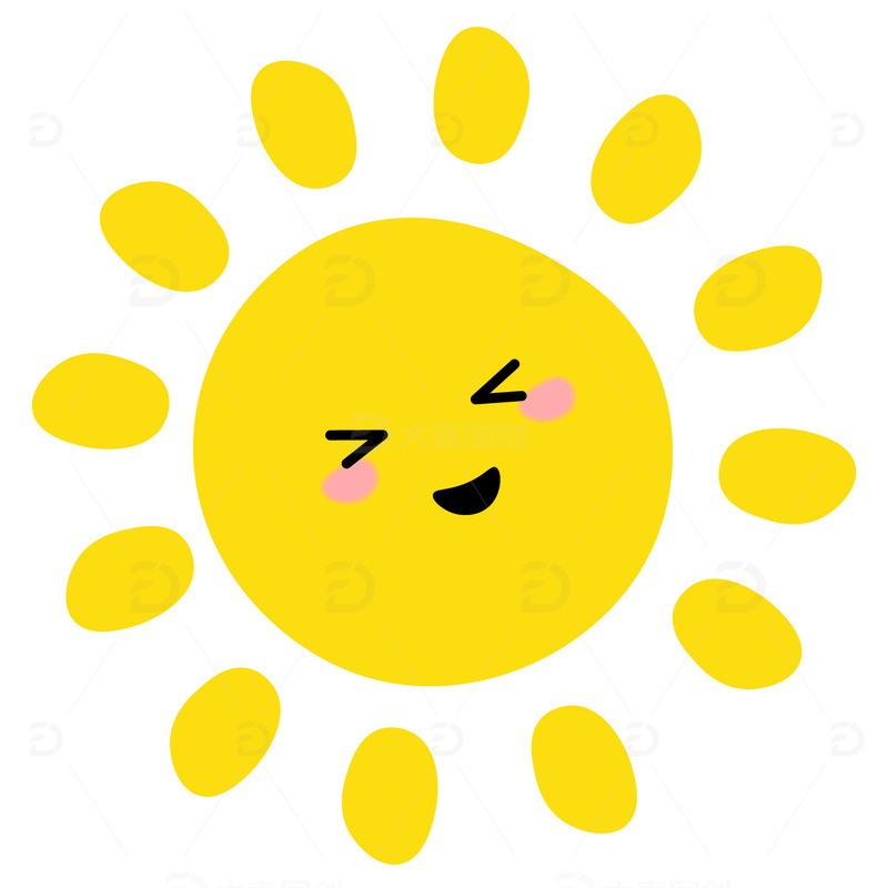 矢量可爱的卡通太阳