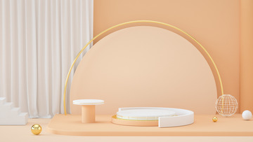 黄色温馨柔美简约banner海报展台背景