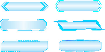 蓝色信息科技标题边框