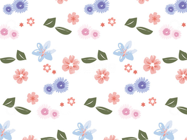 源文件下载【趣麦麦图】-小清新春天碎花背景