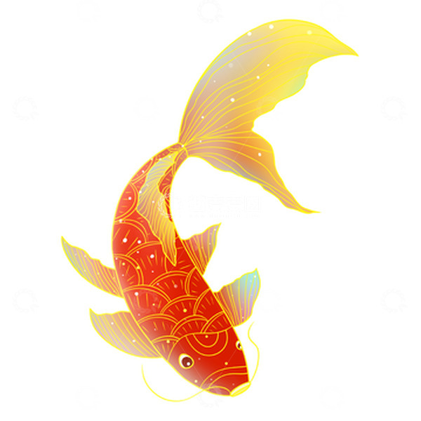 源文件下载【趣麦麦图】-红色国潮锦鲤