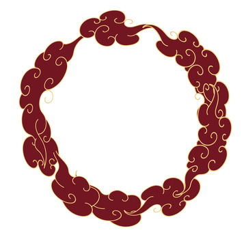 七夕国风云纹装饰框