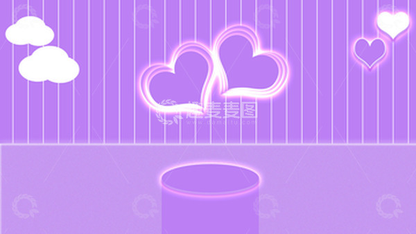 源文件下载【趣麦麦图】紫色七夕情人节电商发光首页轮播背景