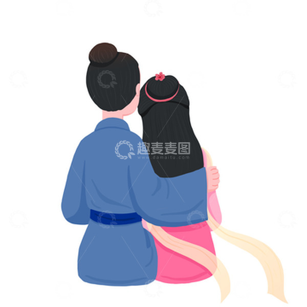 源文件下载【趣麦麦图】牛郎织女七夕元素