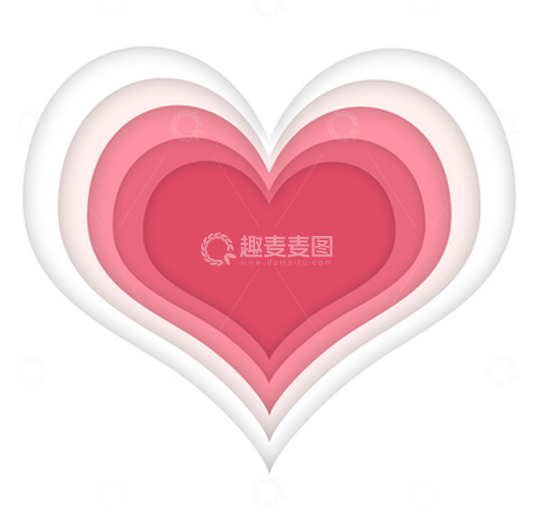 源文件下载【趣麦麦图】七夕520情人节爱心粉色剪纸风底图