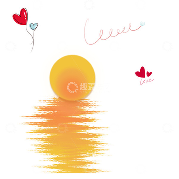 源文件下载【趣麦麦图】简约七夕月亮元素