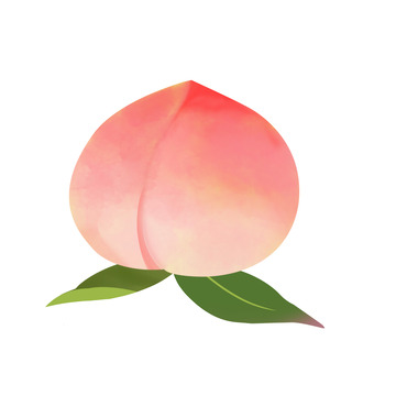 小清新水彩桃子水彩水果水蜜桃手绘元素