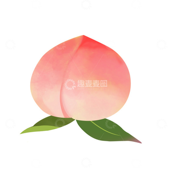 源文件下载【趣麦麦图】小清新水彩桃子水彩水果水蜜桃手绘元素