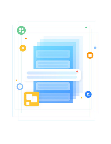 科技互联网移动列表文件扁平化装饰