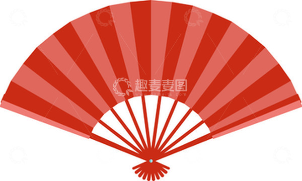 源文件下载【趣麦麦图】红色中国风国潮扇子传统元素