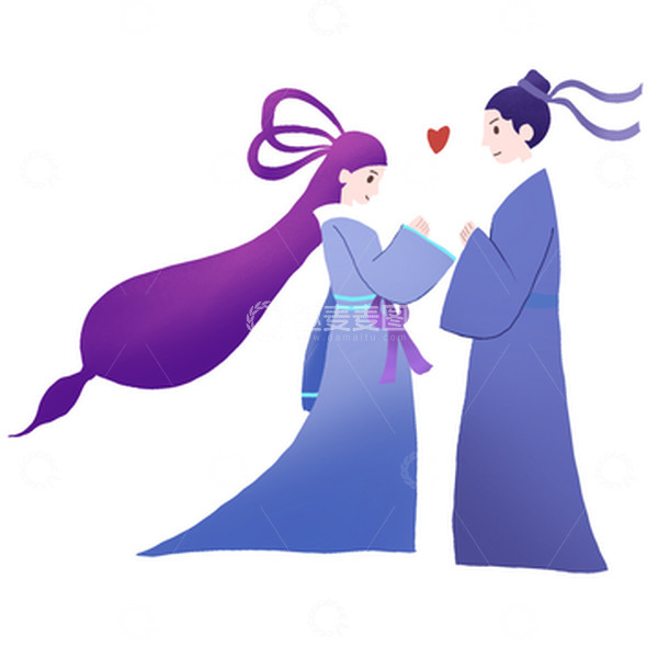 源文件下载【趣麦麦图】牛郎织女七夕节鹊桥相会