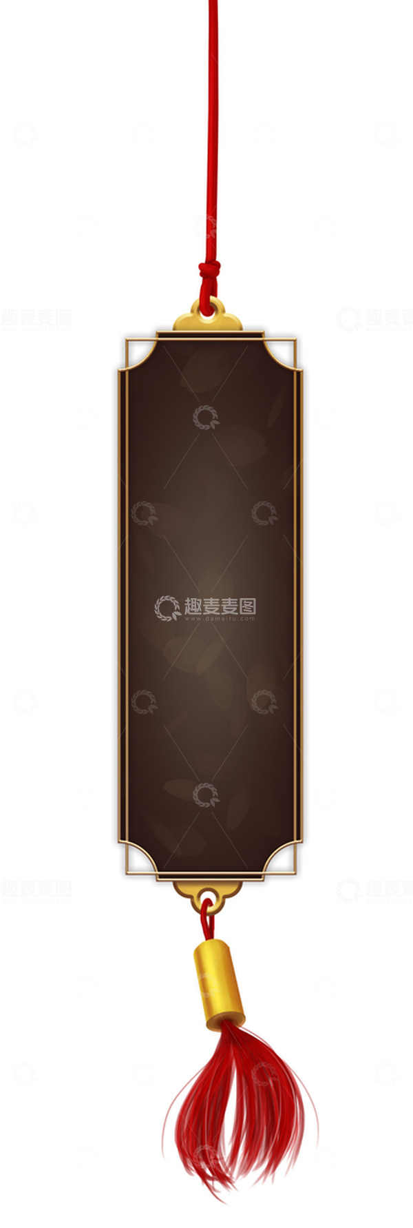 源文件下载【趣麦麦图】深棕色古风游戏签子