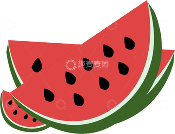 源文件下载【趣麦麦图】清凉一夏西瓜手绘元素