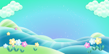 大暑夏日清新背景