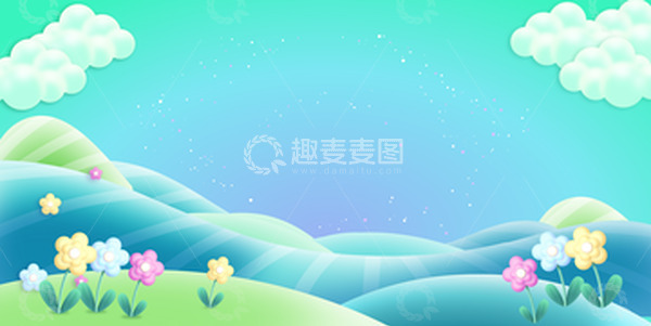 源文件下载【趣麦麦图】-大暑夏日清新背景